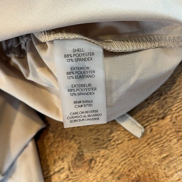 Calvin Klein Tan Shorts Romper Drawstring Waist Pockets Utility Sleeveless 6 - Picture 7 of 9